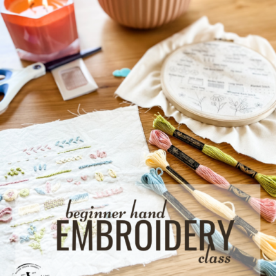 Beginner Embroidery Class - Sunday, January 25th