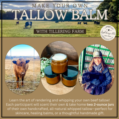 Make Your Own Beef Tallow Balm - Monday, November 3rd