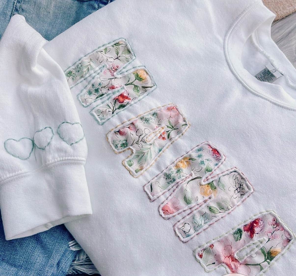 Fabric Embroidery Sweatshirt Class - Tuesday, August 18th